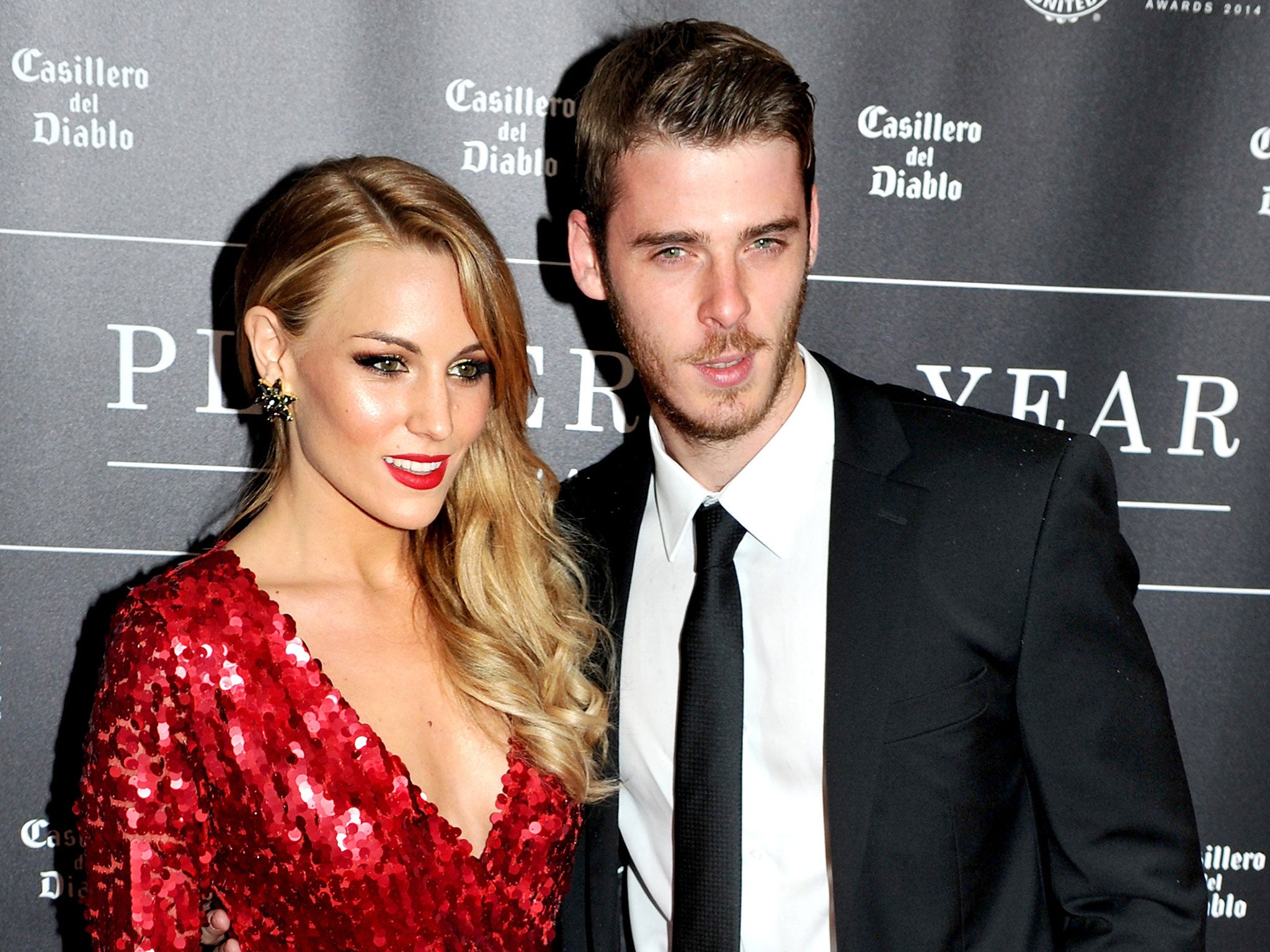 Edurne Garcia (left) and De Gea