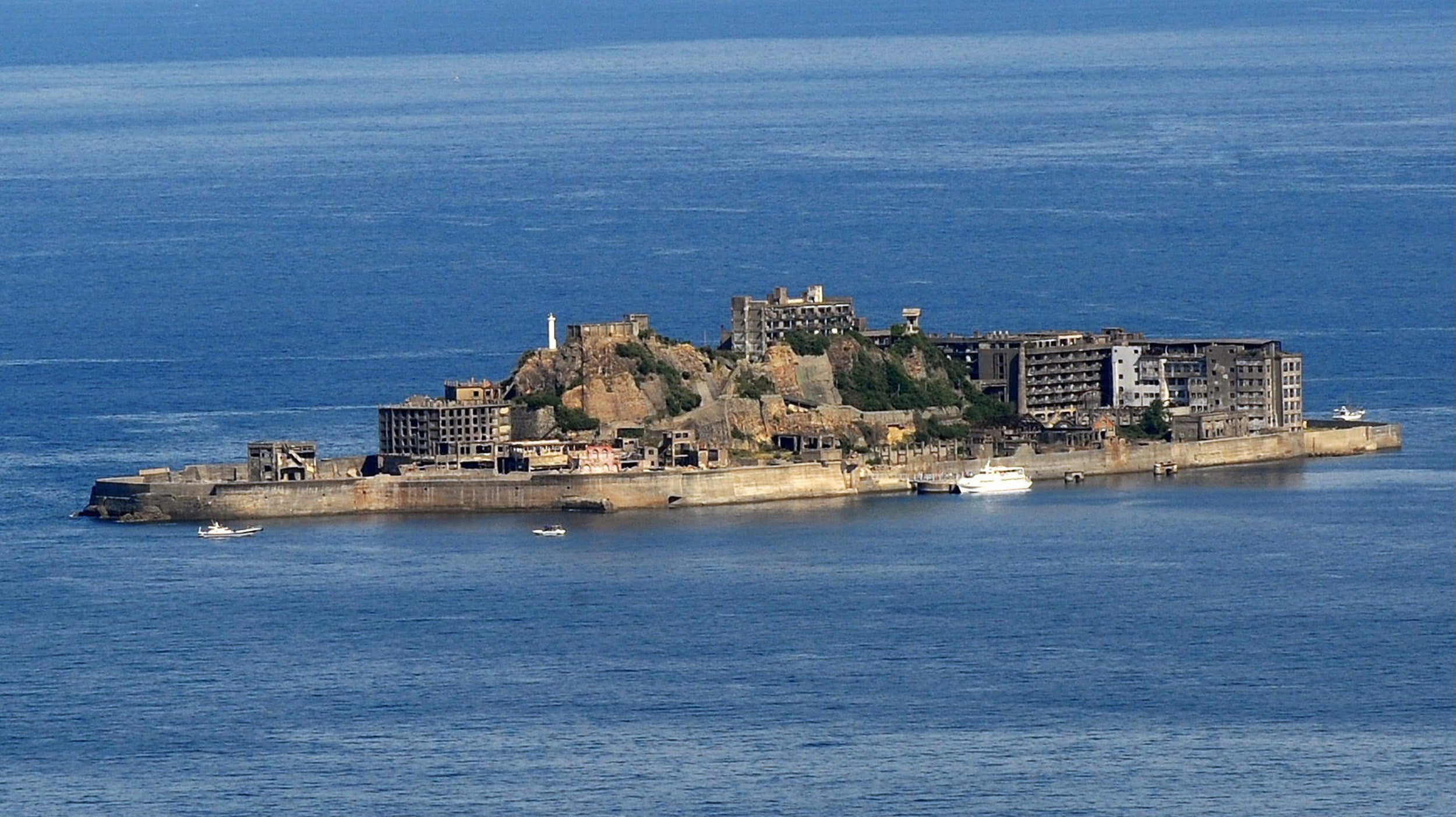 Take a boat tour to this haunted island (Picture: JIJI PRESS/AFP/Getty Images)