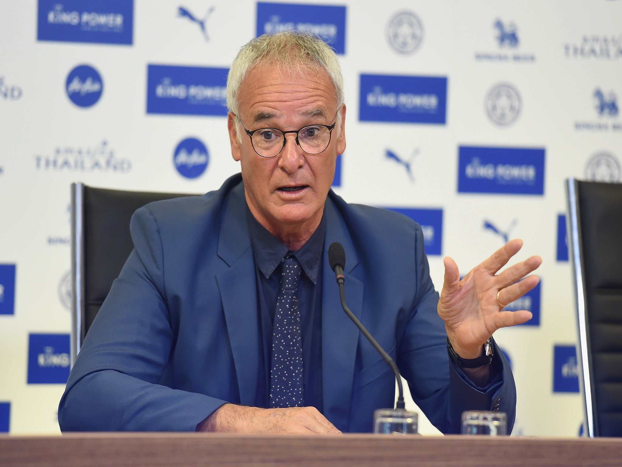 Claudio Ranieri speaks to the press