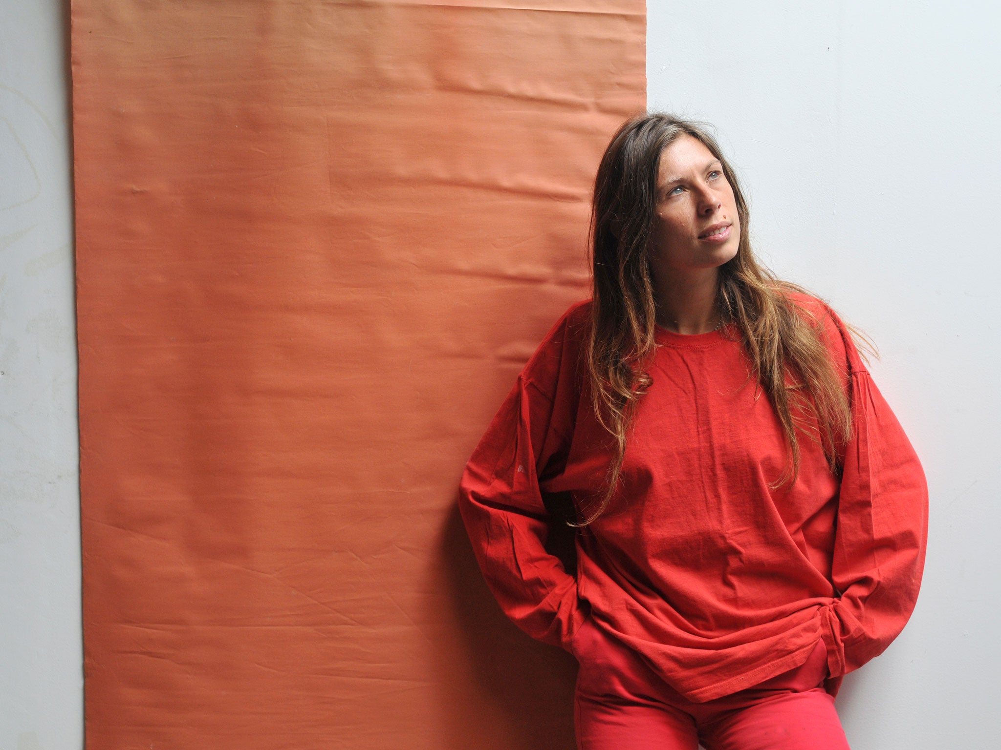 Seeing red: Samara Scott in her studio in south London