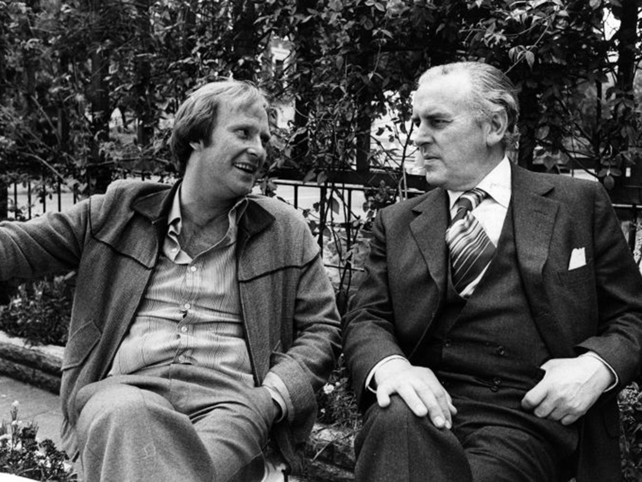 British actors Dennis Waterman (left) as Terry and George Cole as Arthur in the television series 'Minder'