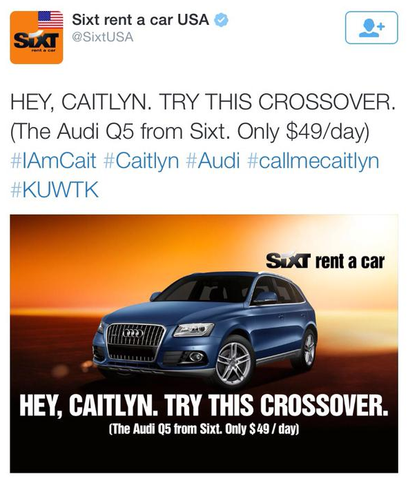 Sixt's tweet has since been deleted