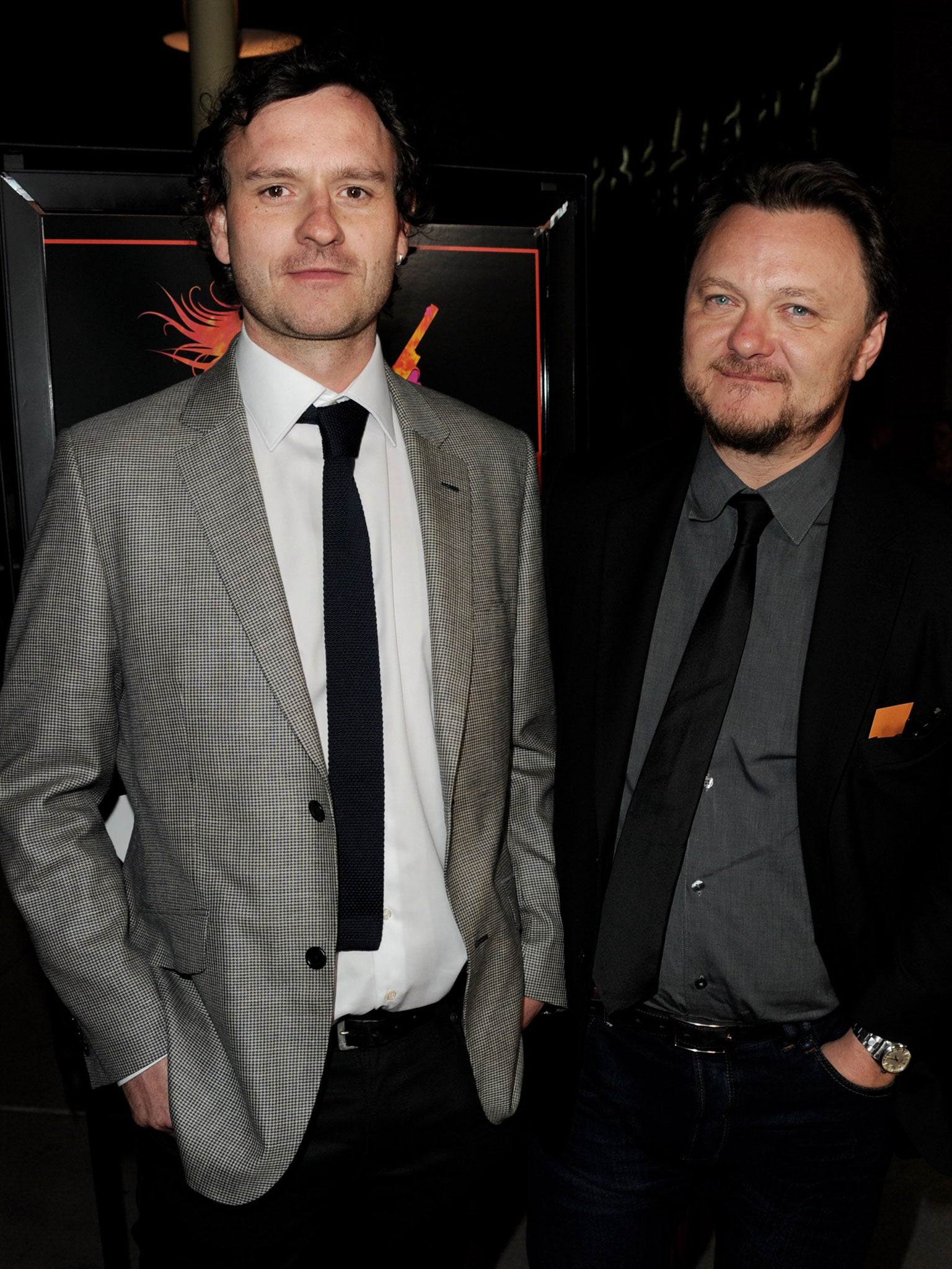 Niven, right, with Nick Ball, his co-writer on the 2011 film Cat Run (Getty)