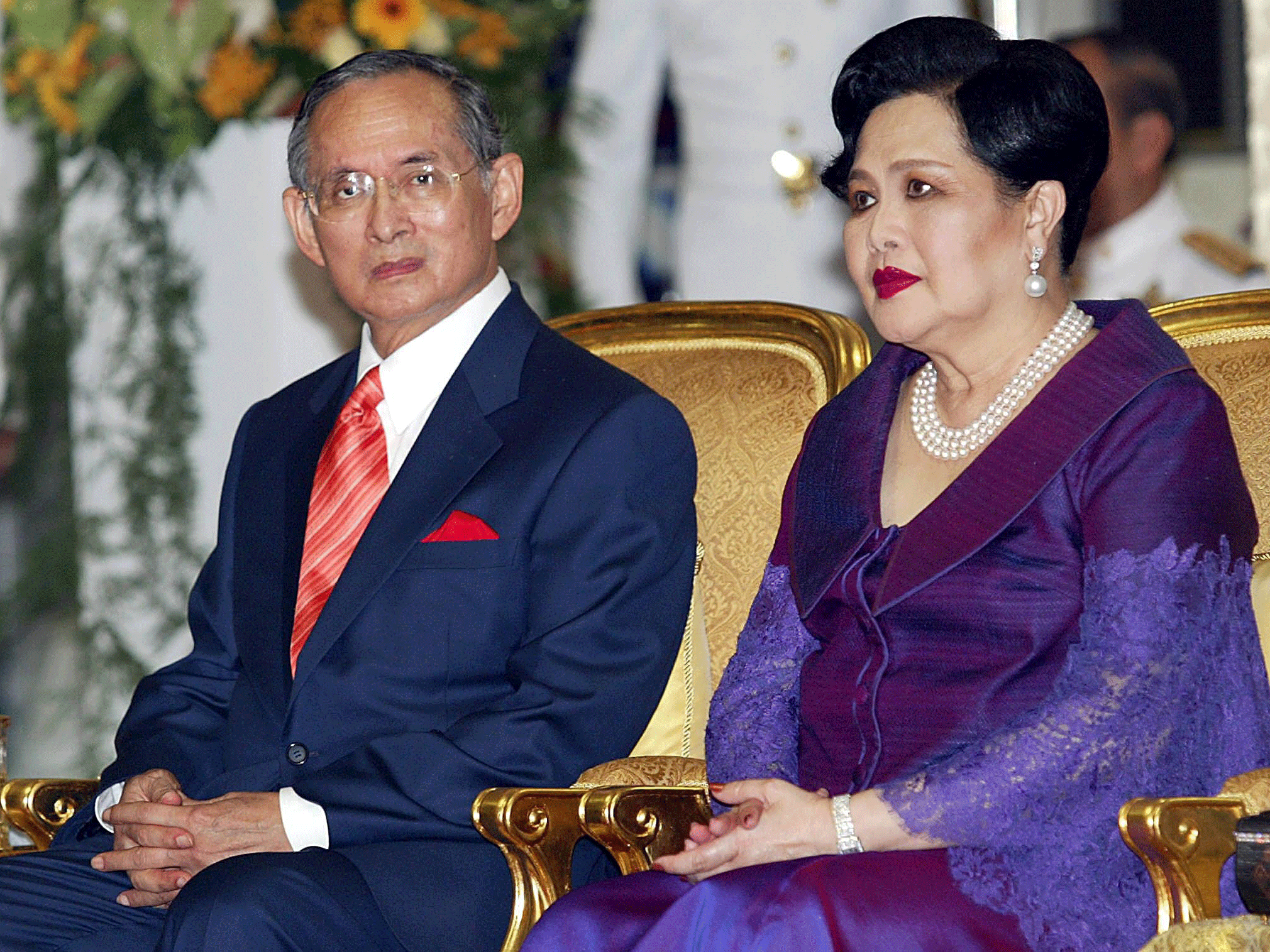 Thailands' King Bhumibol Adulyadej and Queen Sirikit