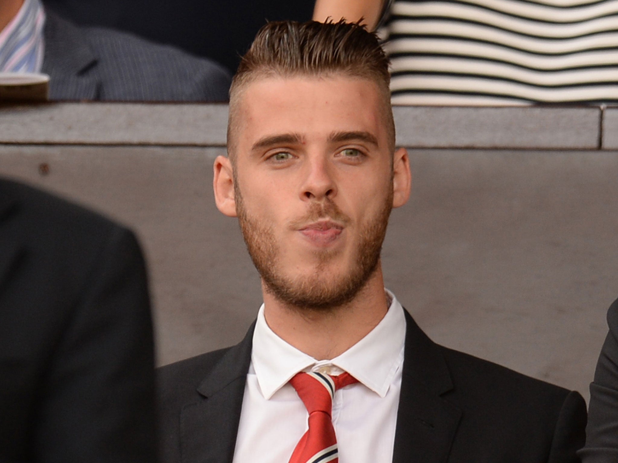 David De Gea in the stands at Manchester United