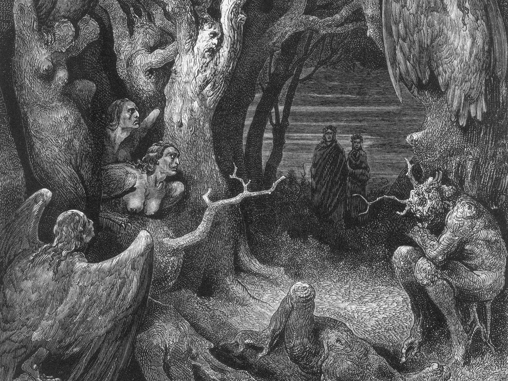 Another world: an engraving by Gustave Doré, illustrating Dante’s ‘Inferno’