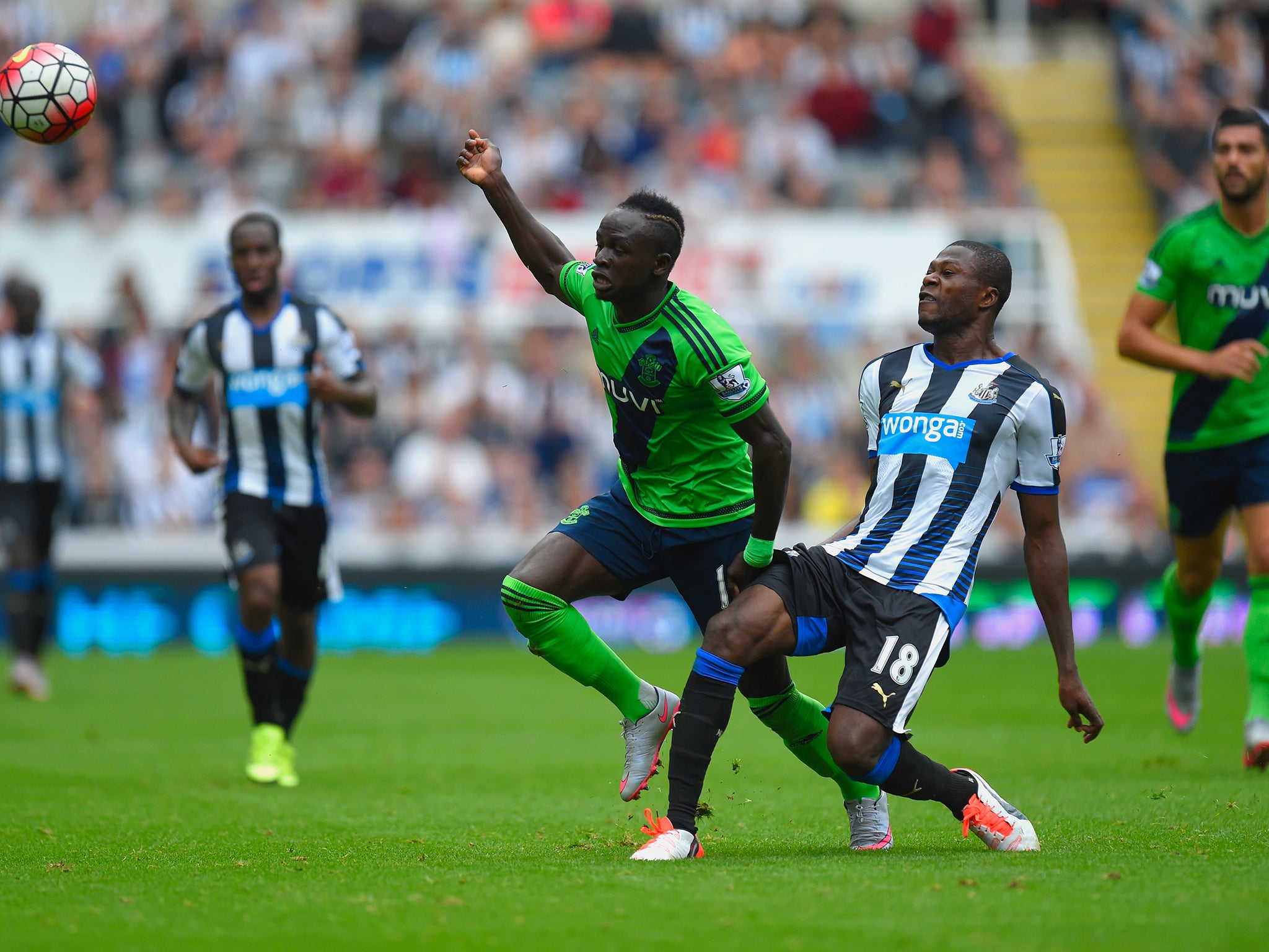 Mbemba in action against Southampton