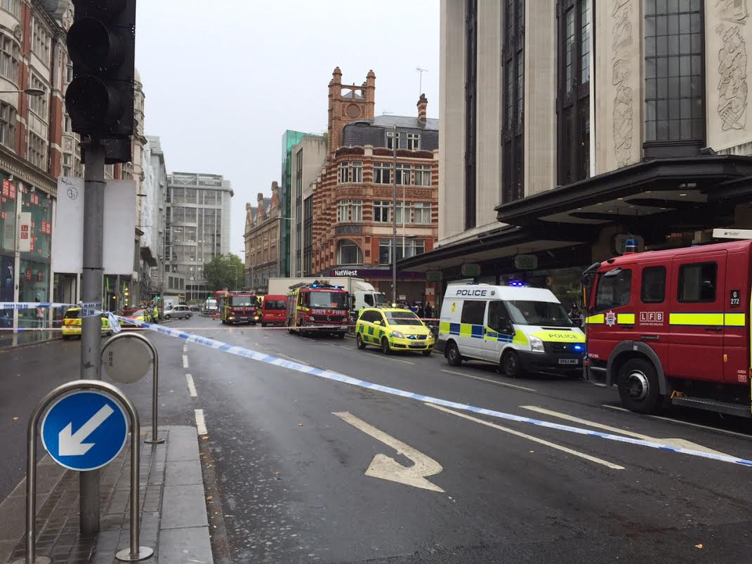 Kensington High Street was closed by police