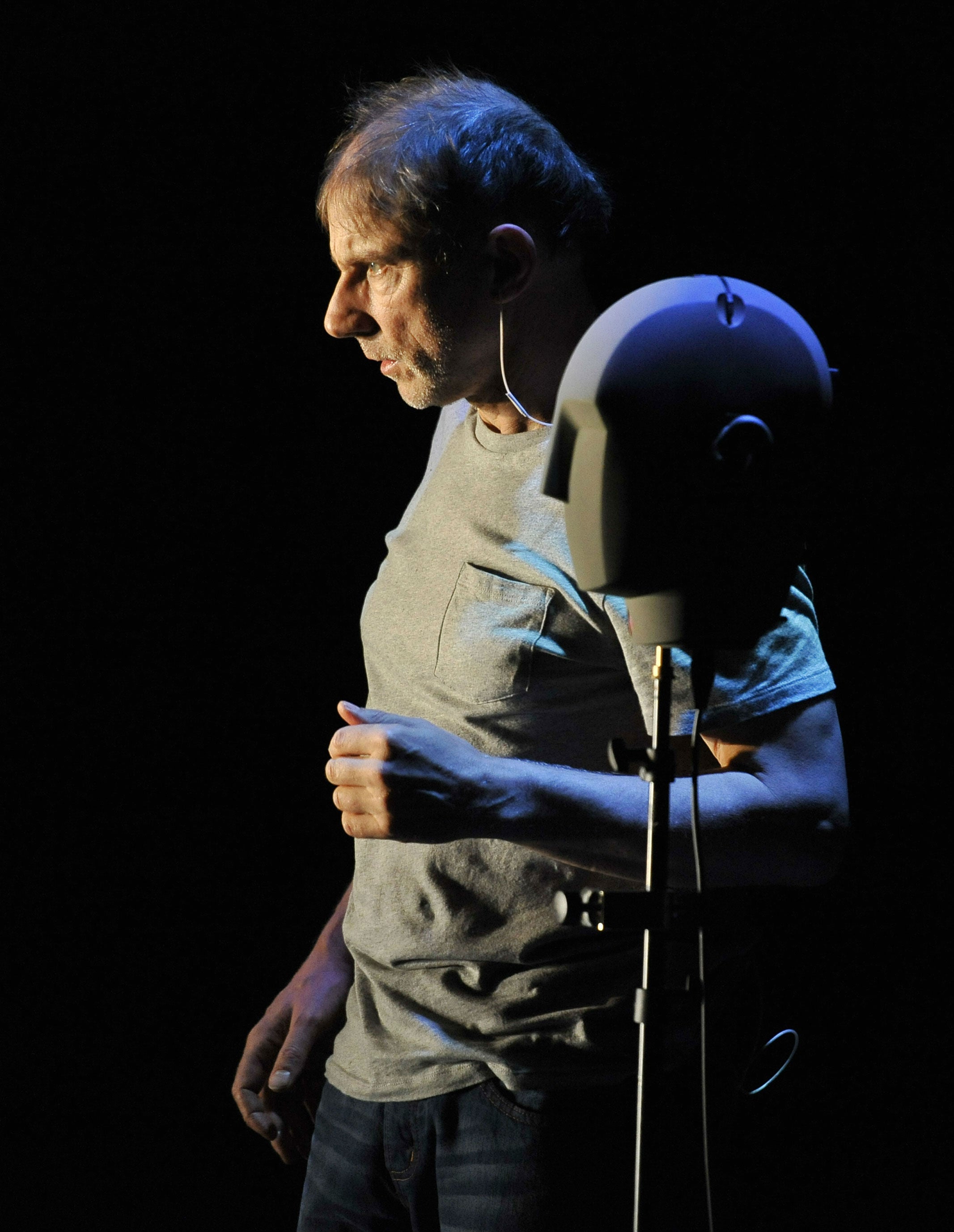 Simon McBurney in the world premiere of Complicite's 'The Encounter'