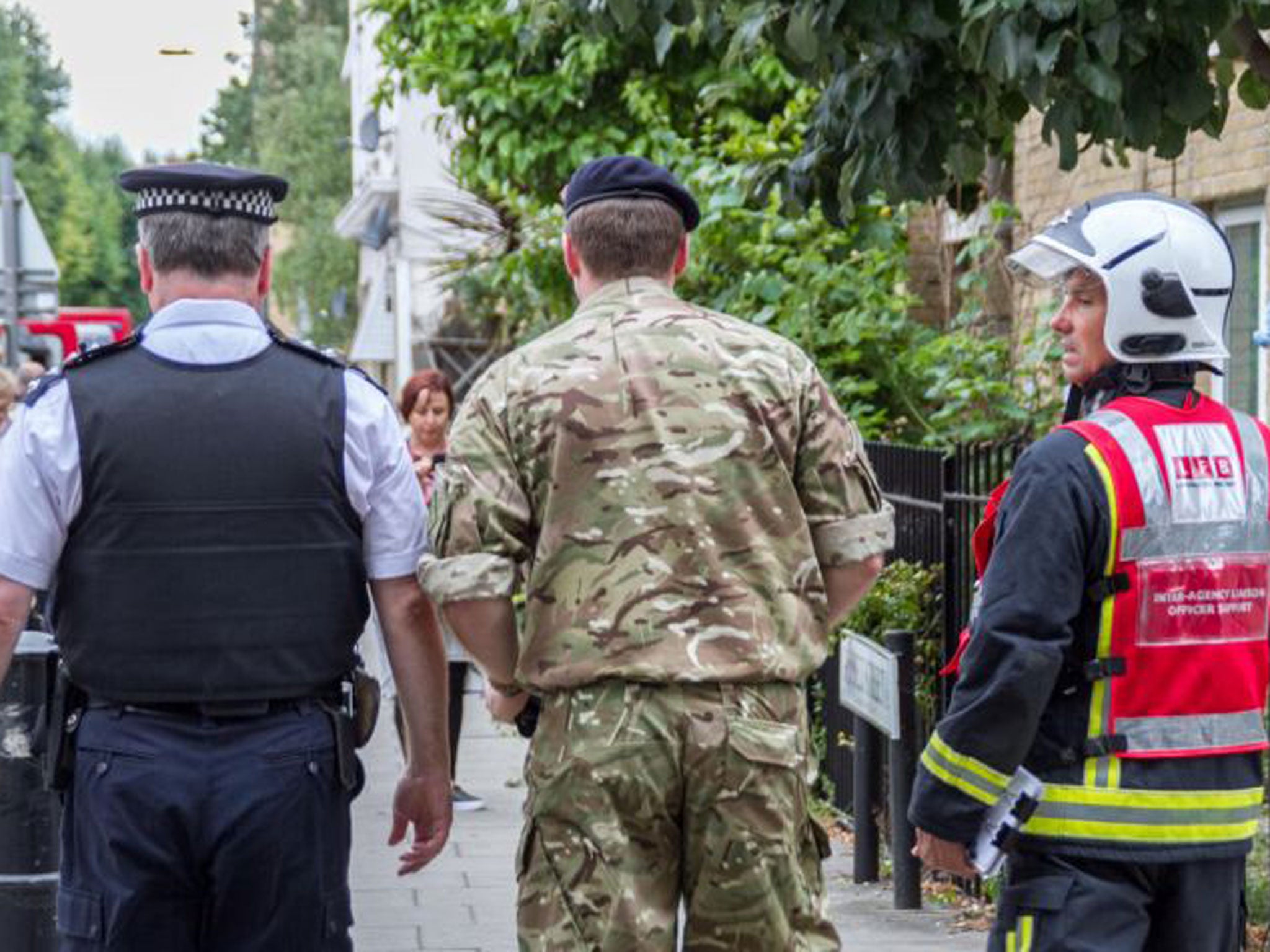 Emergency services were called to the scene yesterday after the bomb was discovered on a construction site