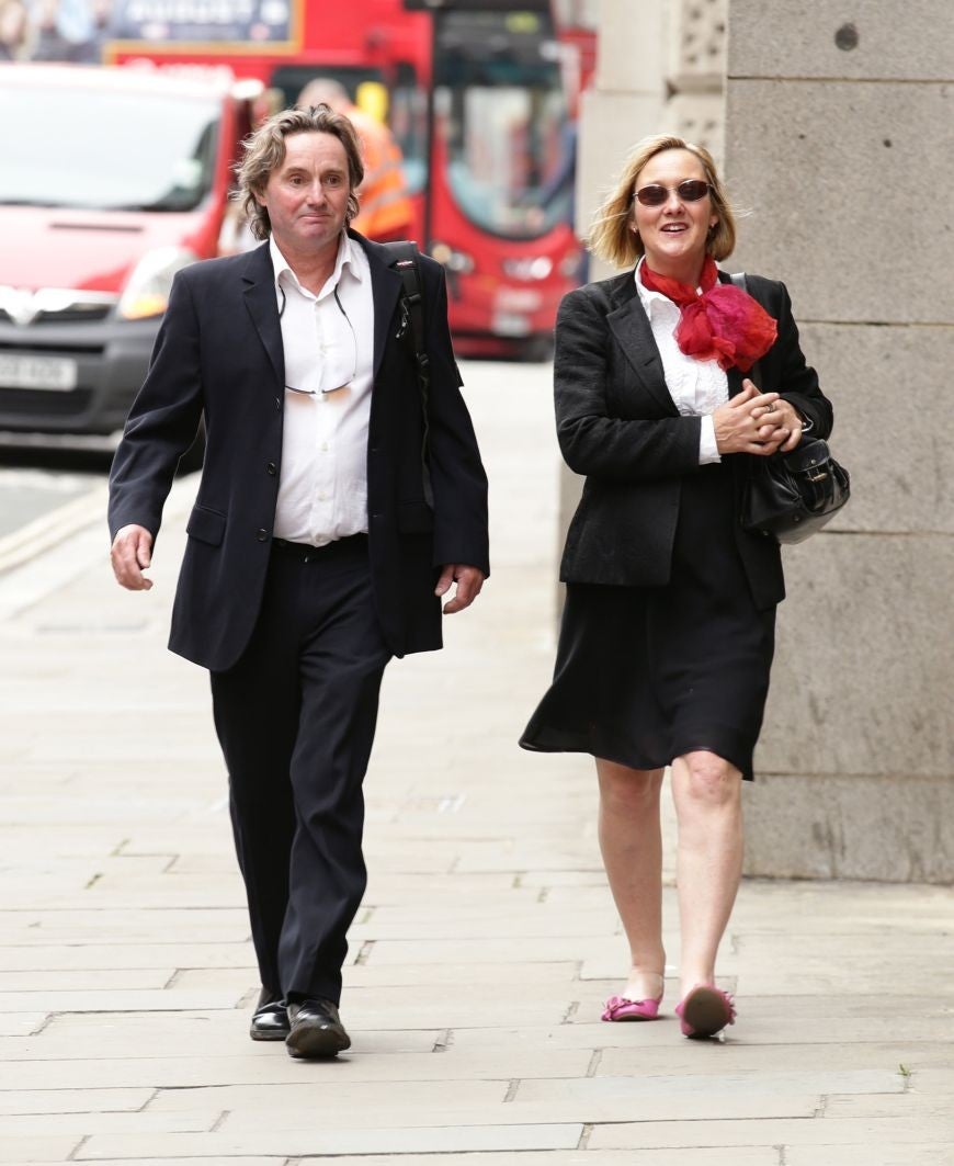 Simon Murphy, 48, and Lisanne Beck, 47, arrive at the Old Bailey (PA)