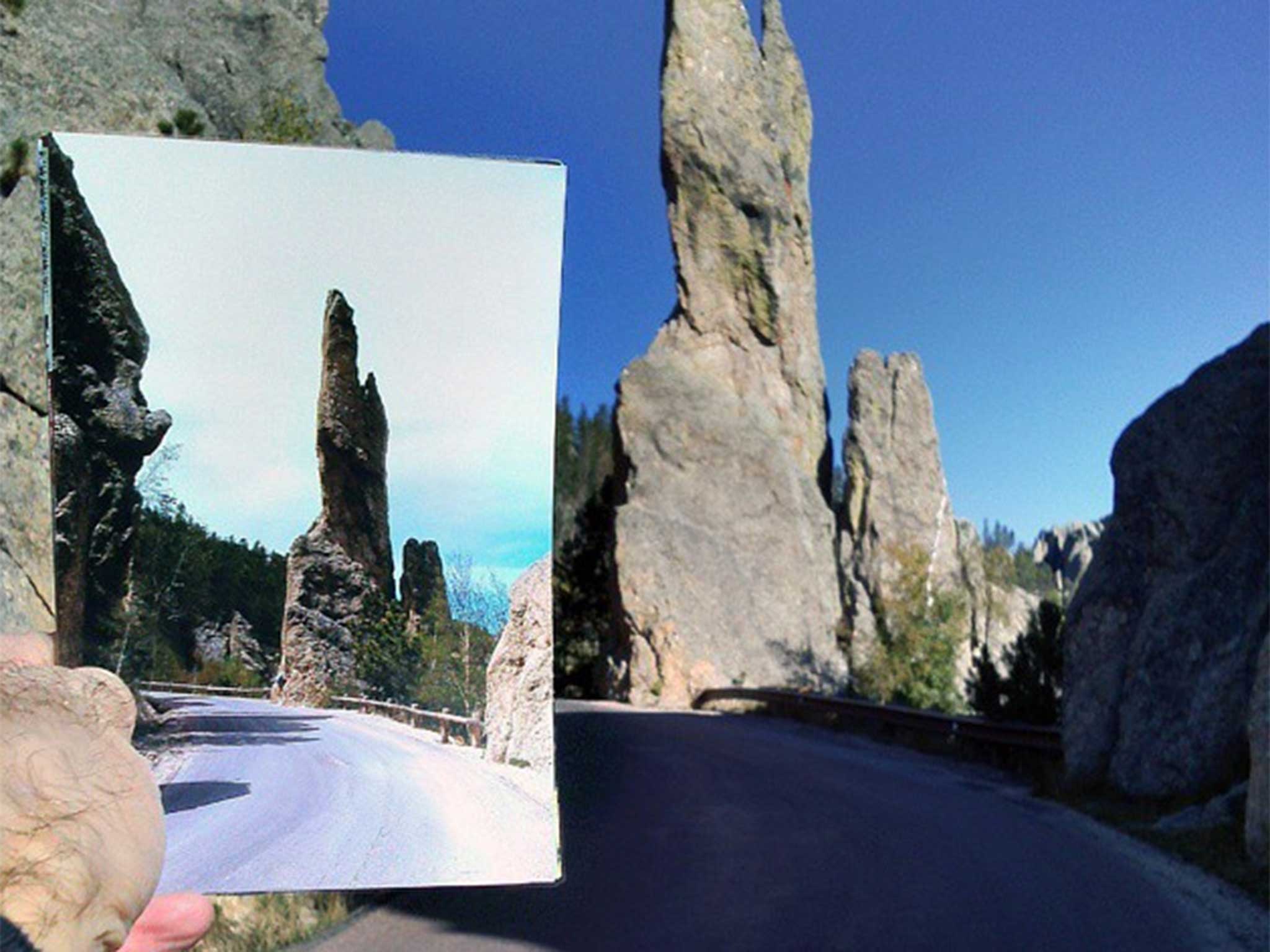 Needles Highway in Custer State Park, South Dakota | 1973 &amp; 2013