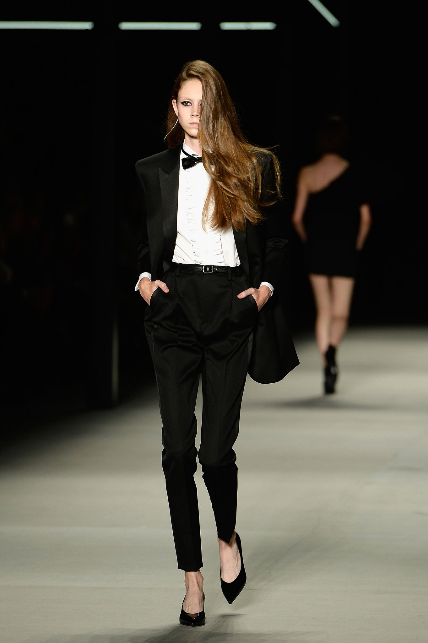 Hedi Slimane's womenswear designs for Saint Laurent, spring/summer 2014 (Getty)