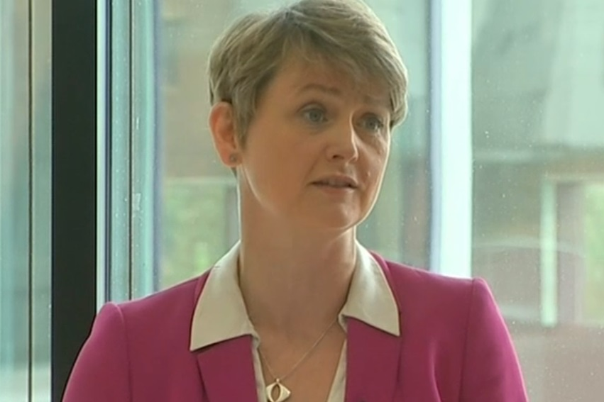 Yvette Cooper gave the speech in Manchester