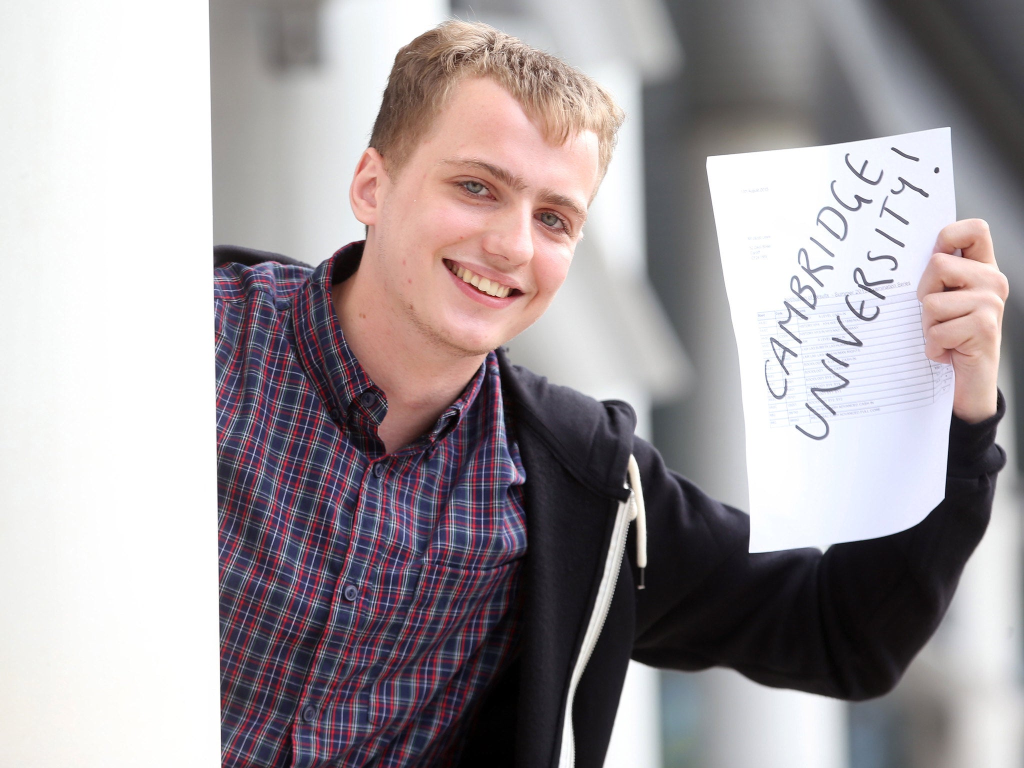 Jacob Lewis, 22, is going to Cambridge University to study law