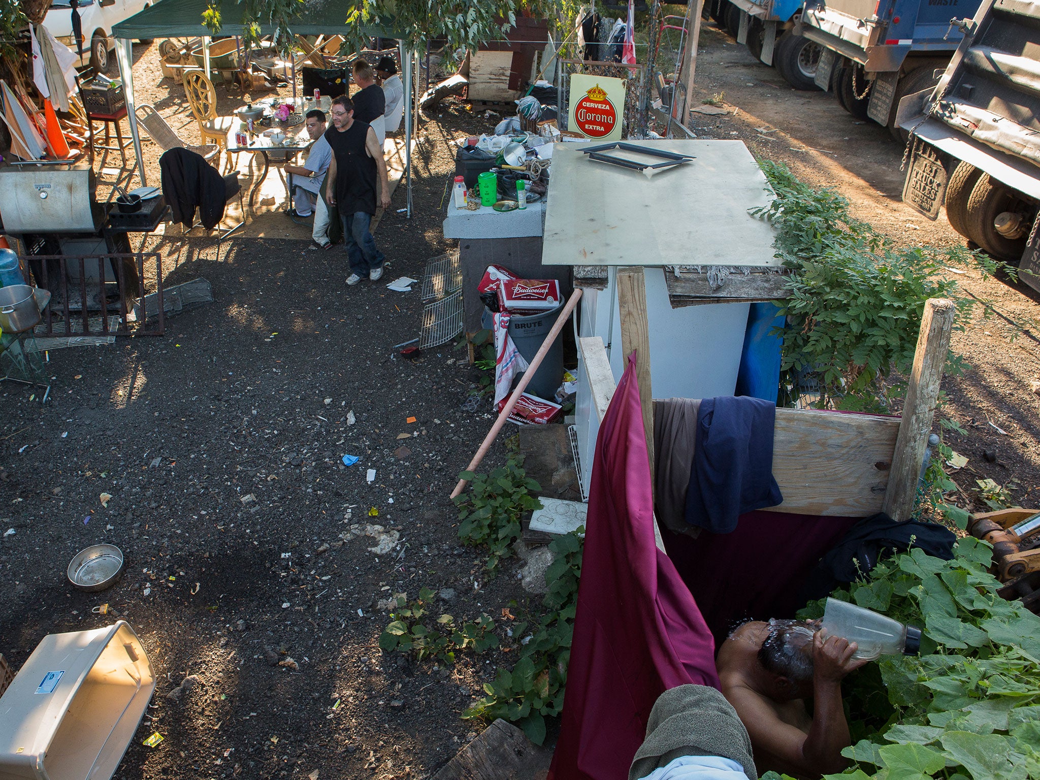 Some parts of the site resemble a shanty town (© Allen Agostino)