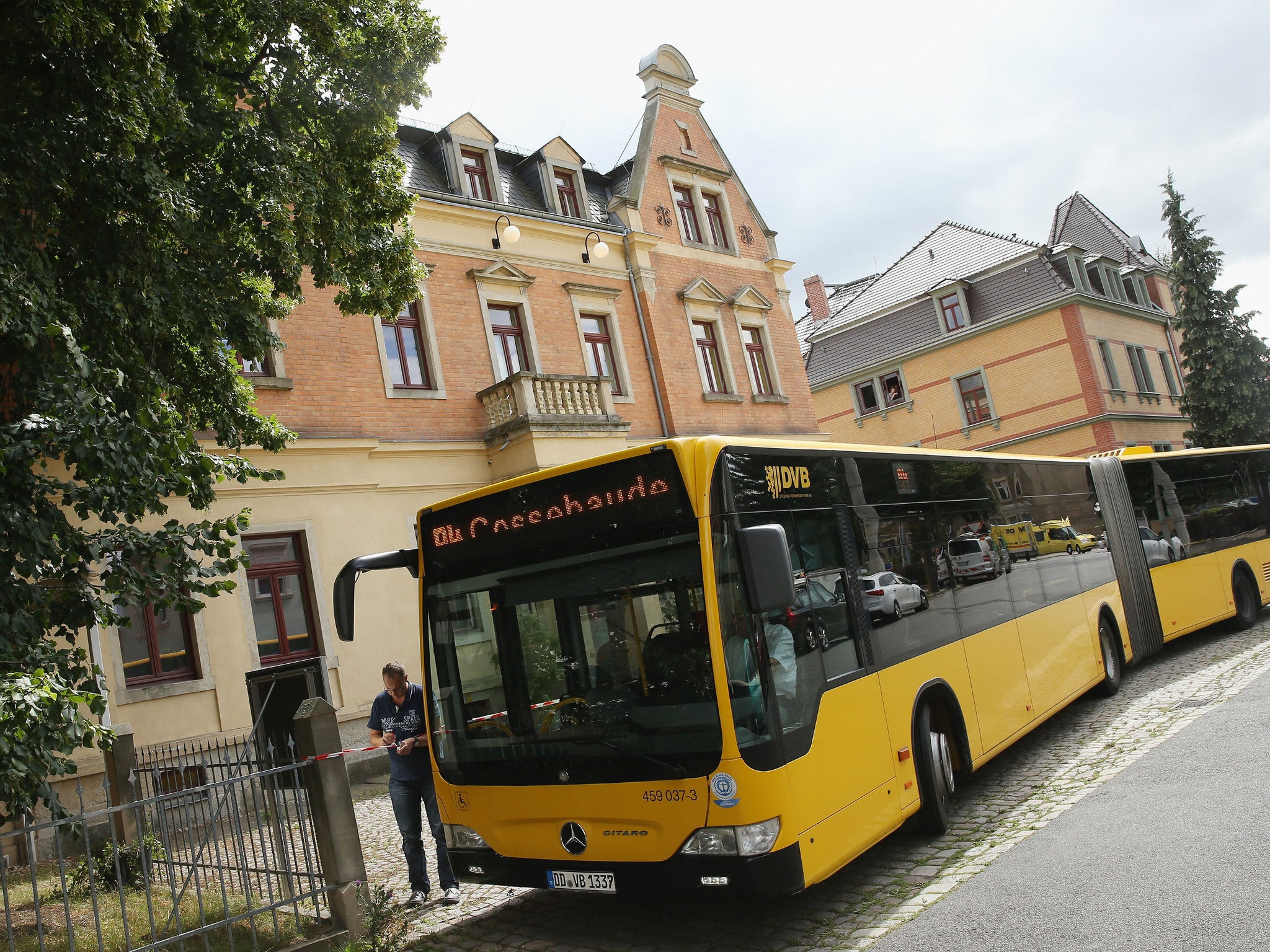 The bus (not pictured) was travelling through the city of Erlangen, near Nuremberg