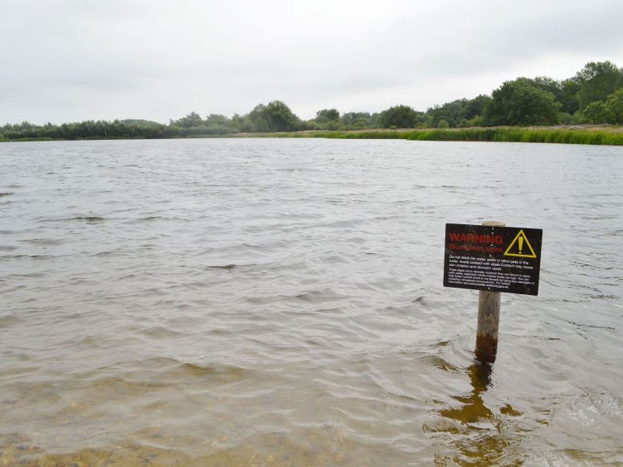 The scene of St Andrews Broad at Thorpe Marshes on the outskirts of Norwich, where Bonheur Musungay, 14, and Stella Kambi, 17, drowned late on Wednesday. (Image: PA)