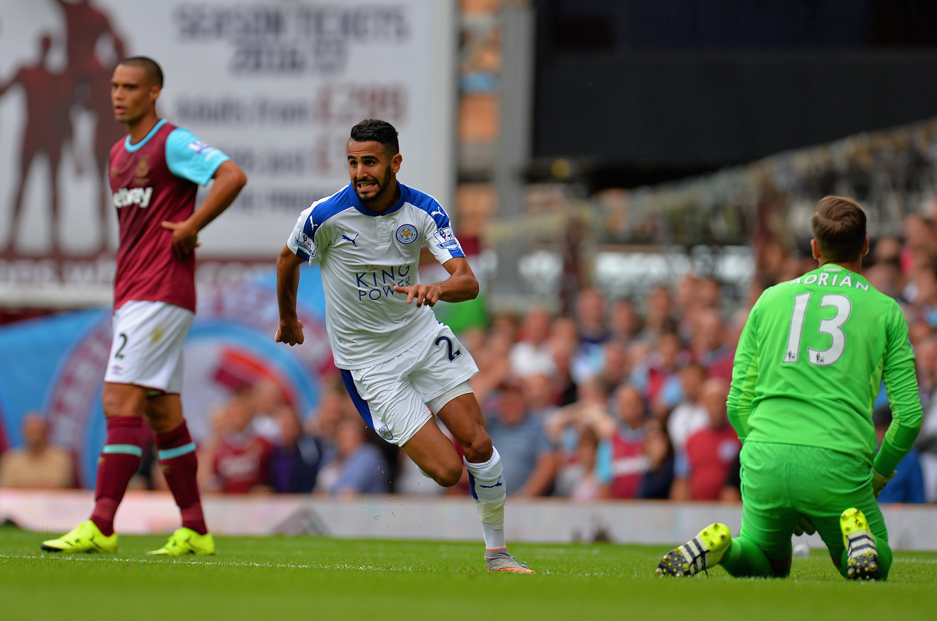 Riyad Mahrez netted Leicester's second with a powerful strike