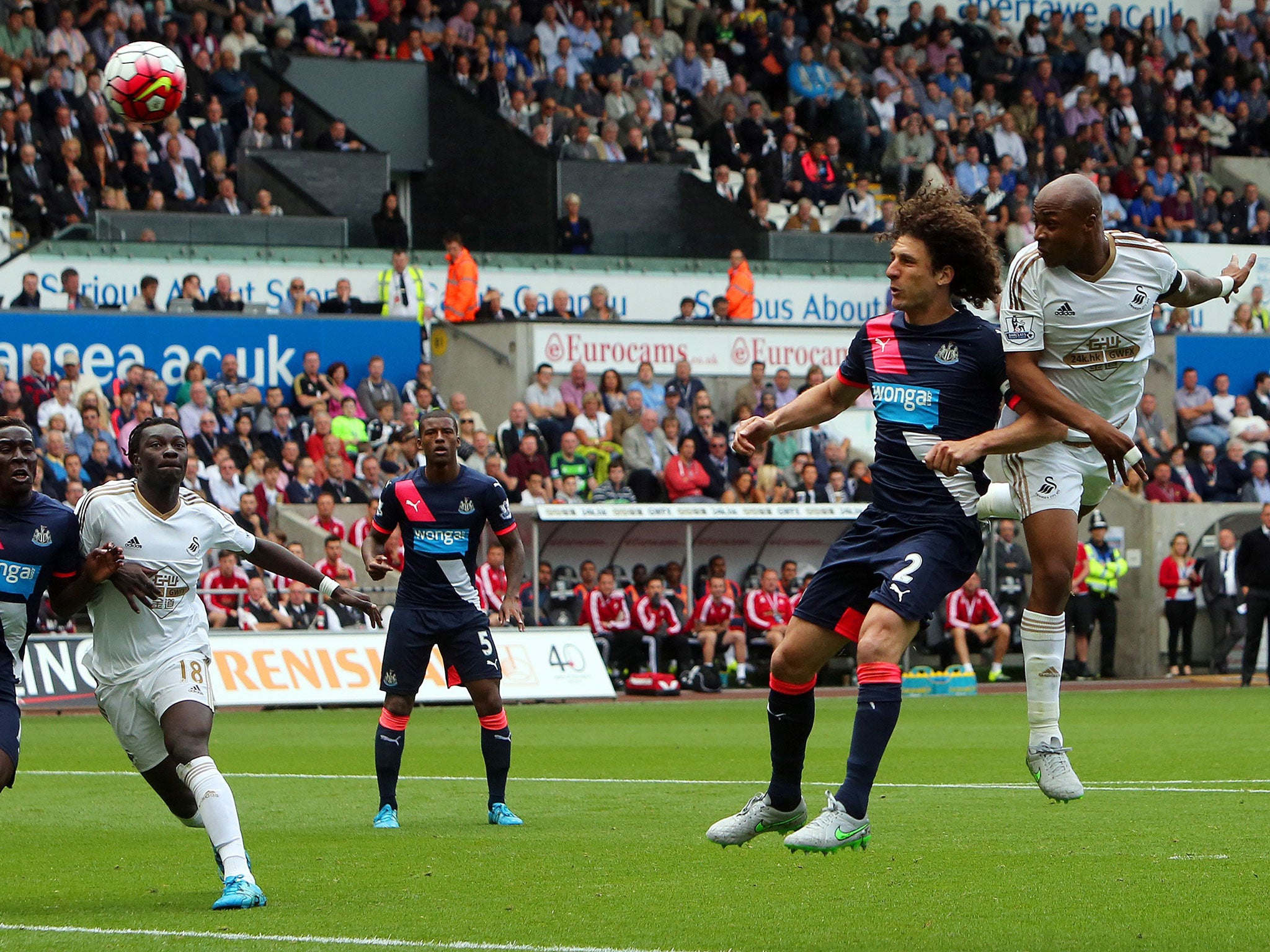 Andre Ayew's towering header put the Swans 2-0 up