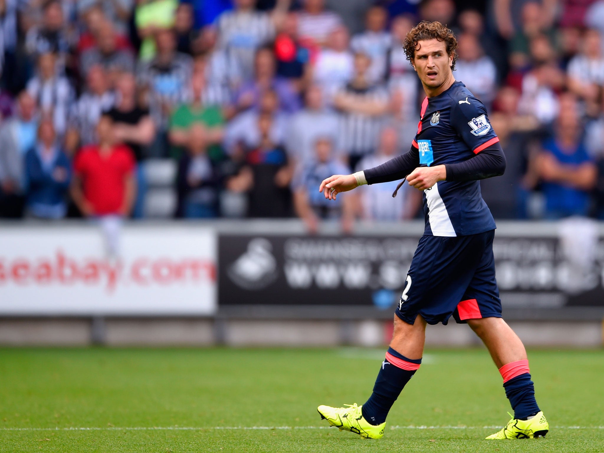 Daryl Janmaat received his marching orders for the visitors