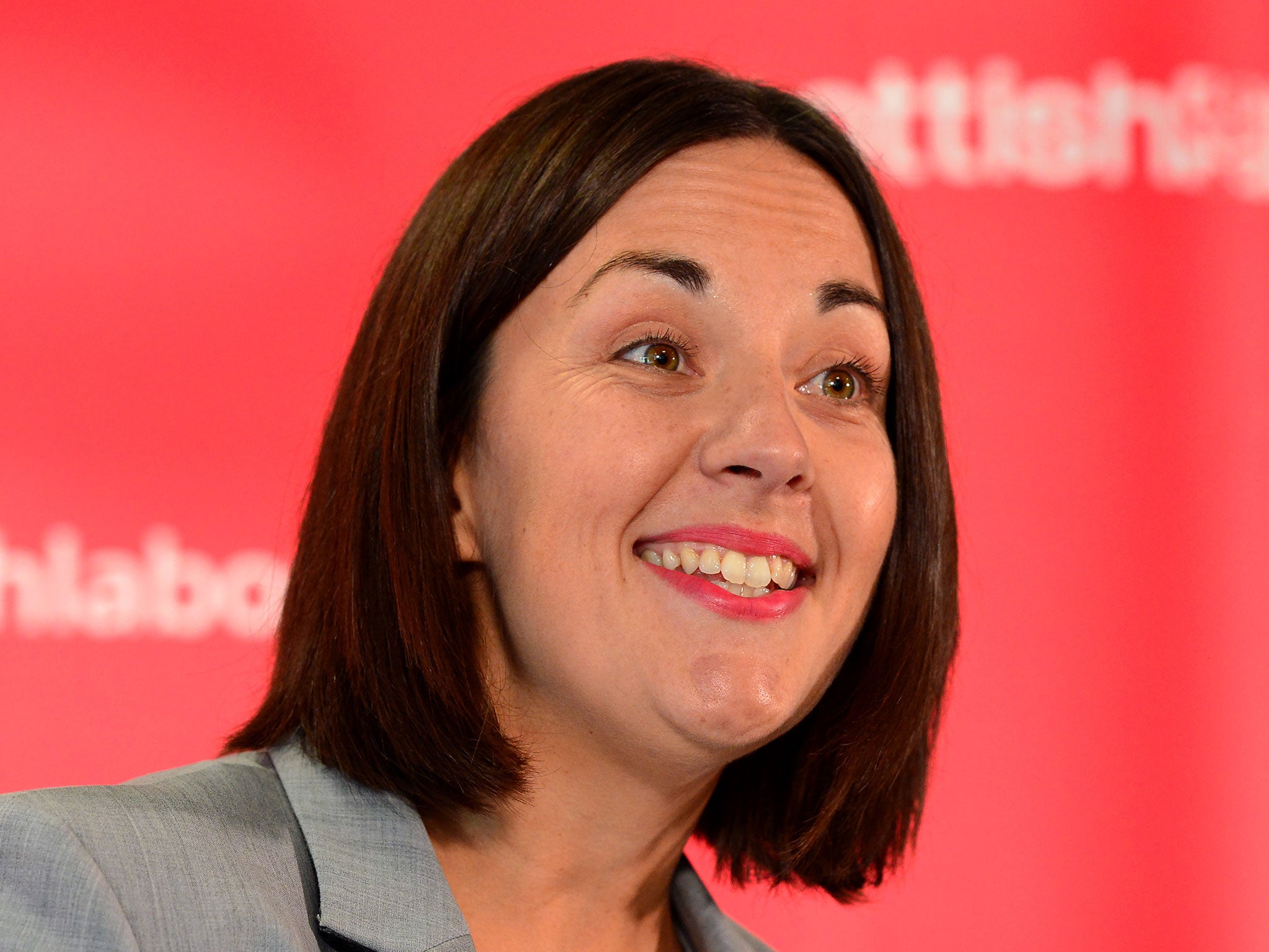 Kezia Dugdale as she is elected Scottish Labour leader in Stirling