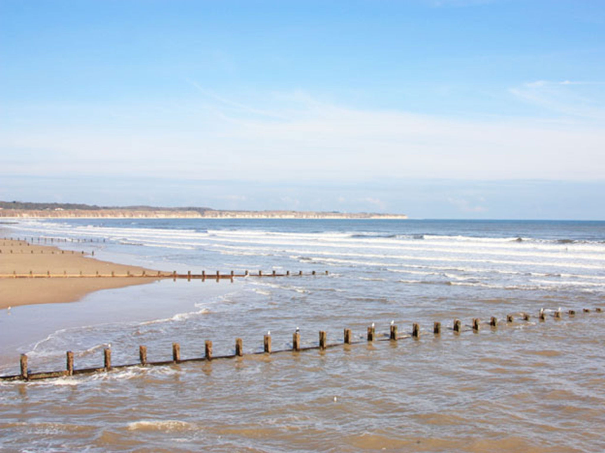 Bridlington Bay, where a woman died