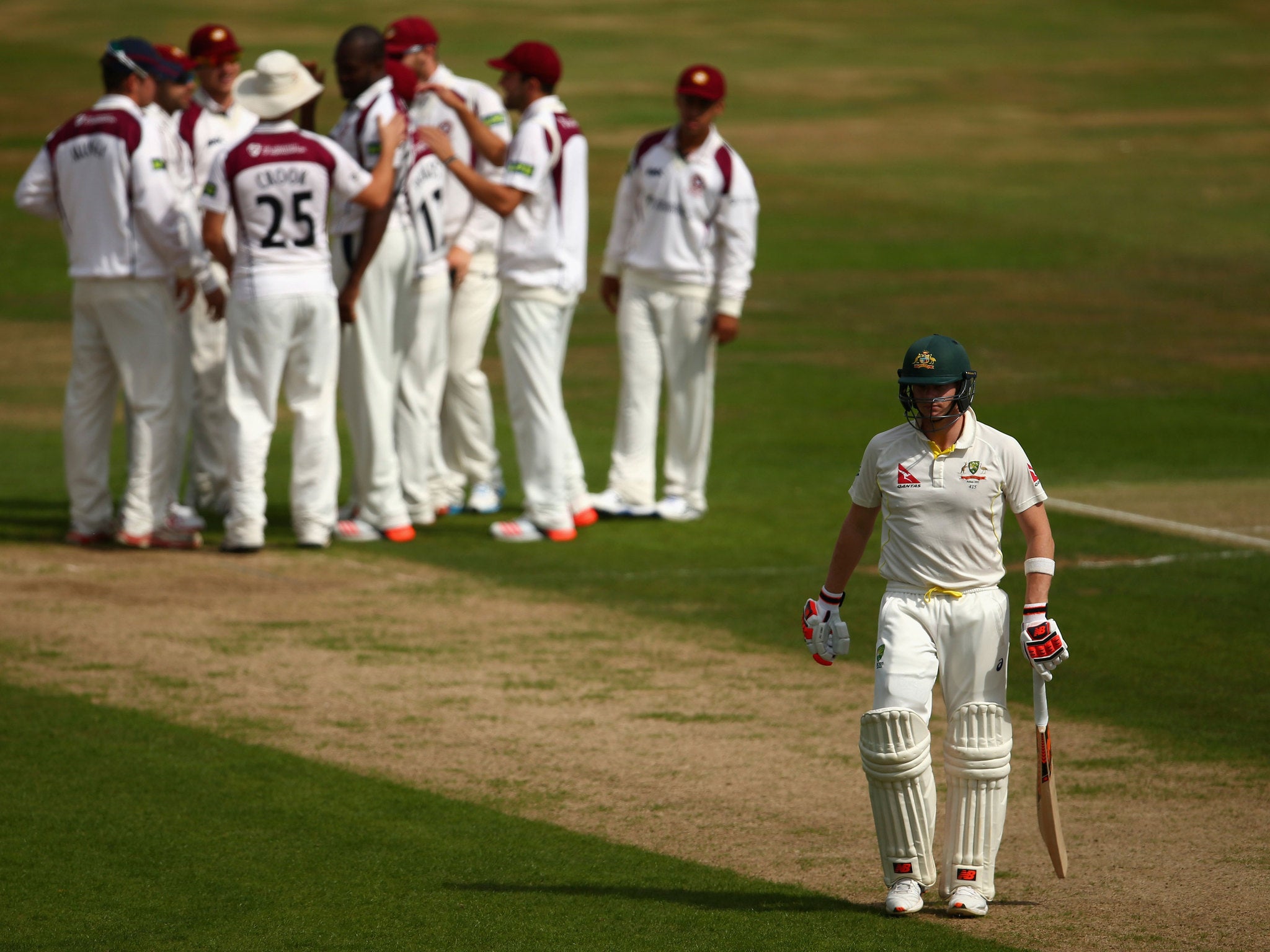 Smith was out to the 12th ball of the day