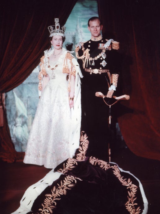 Queen Elizabeth and Prince Philip at the monarch’s coronation in 1953