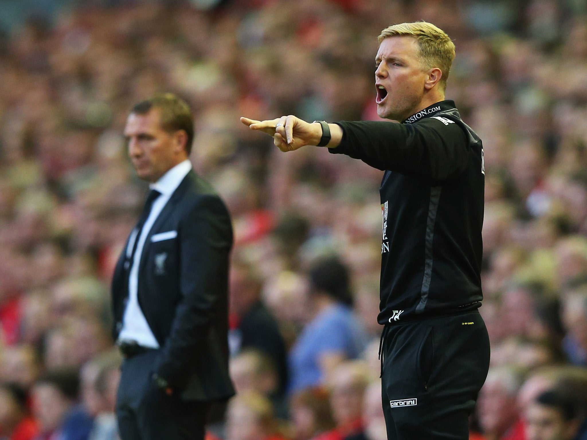 Eddie Howe at Anfield