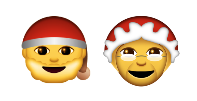 Father Christmas will hopefully soon be reunited with Mrs Claus (Pic: Emojipedia)