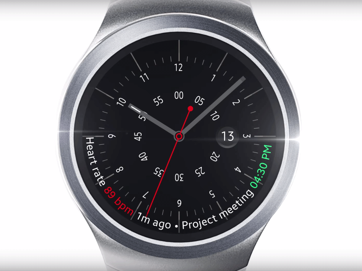 A screenshot from Samsung's teaser for the Gear S2