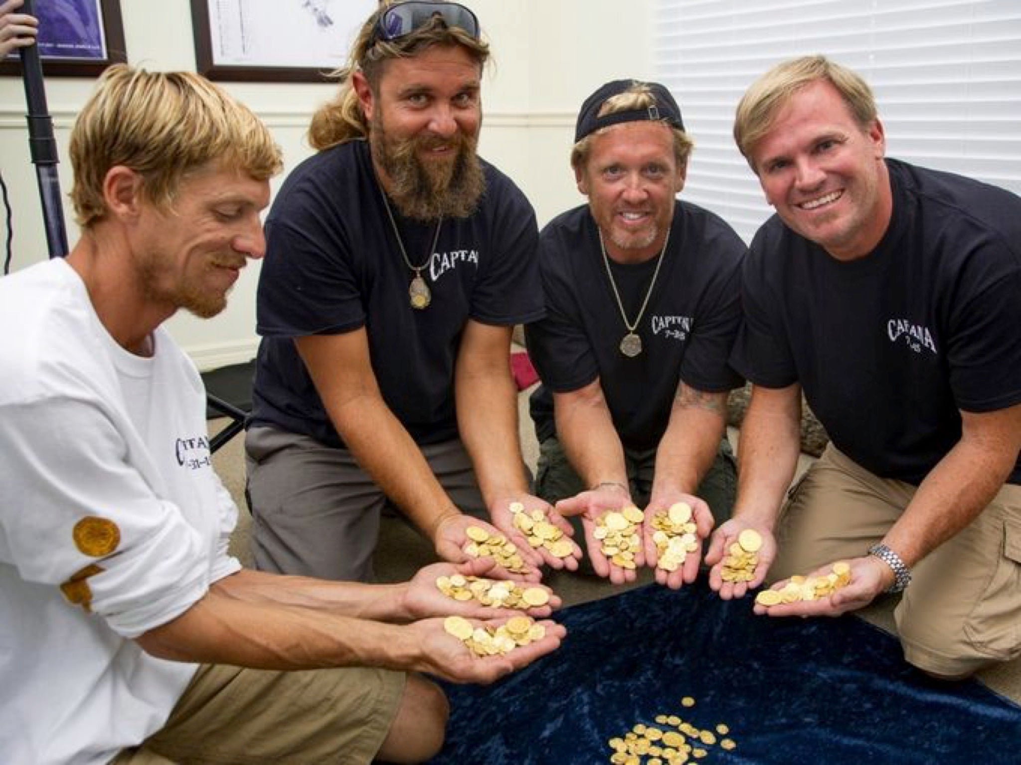 Brent Brisben and his crew display their find