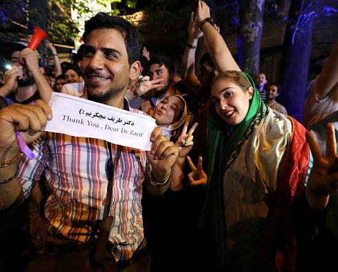 Iranians poured onto the streets to celebrate the deal with Western powers in July