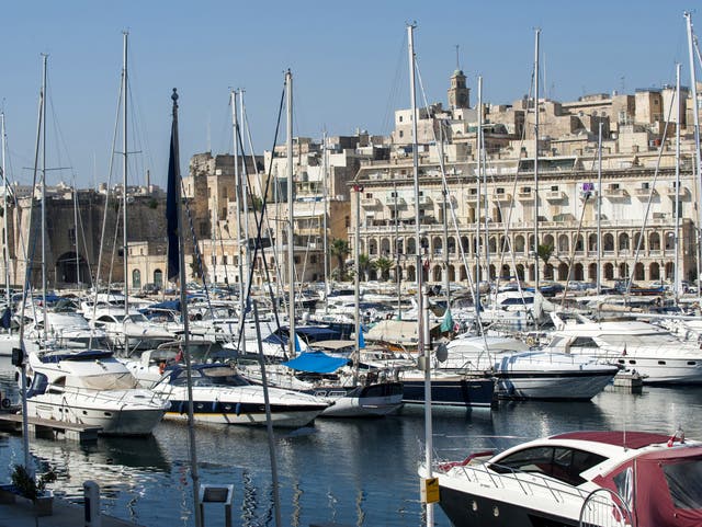 <p>Moored sailboats in Malta</p>