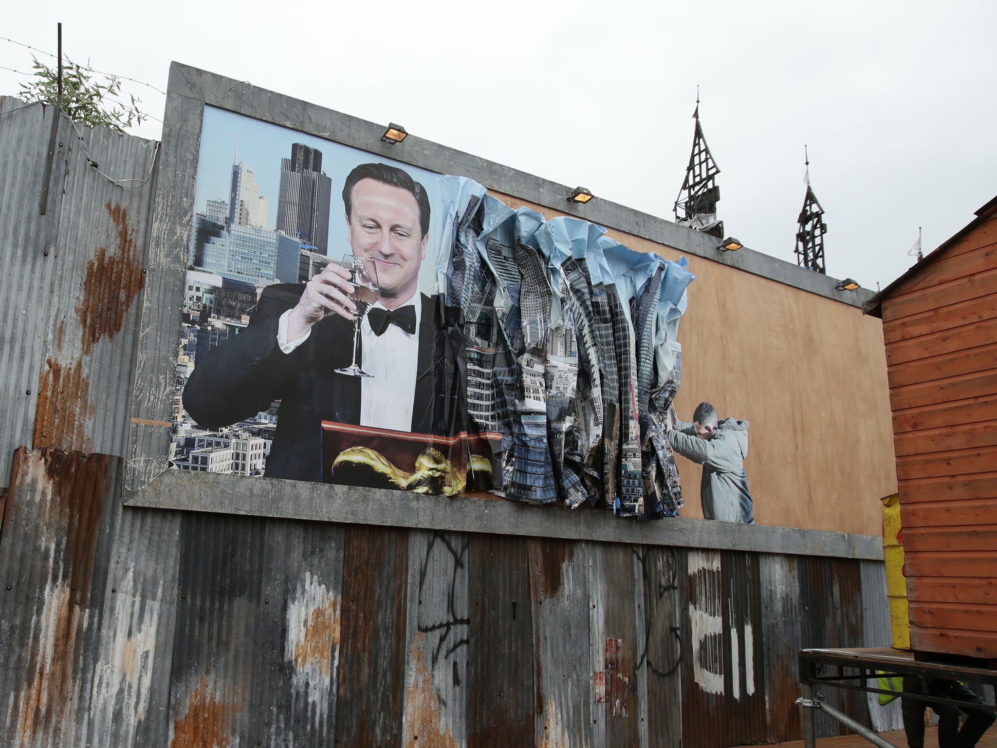 A Dismaland piece featuring David Cameron