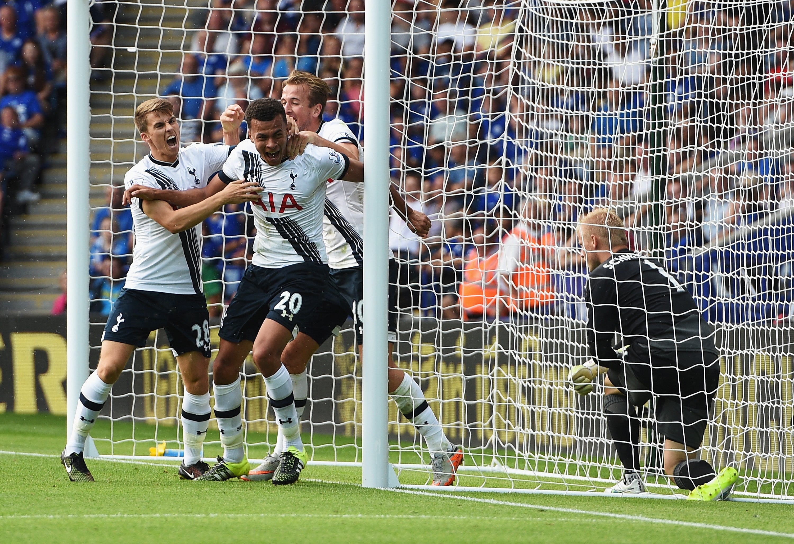 Spurs celebrate in front of their fans