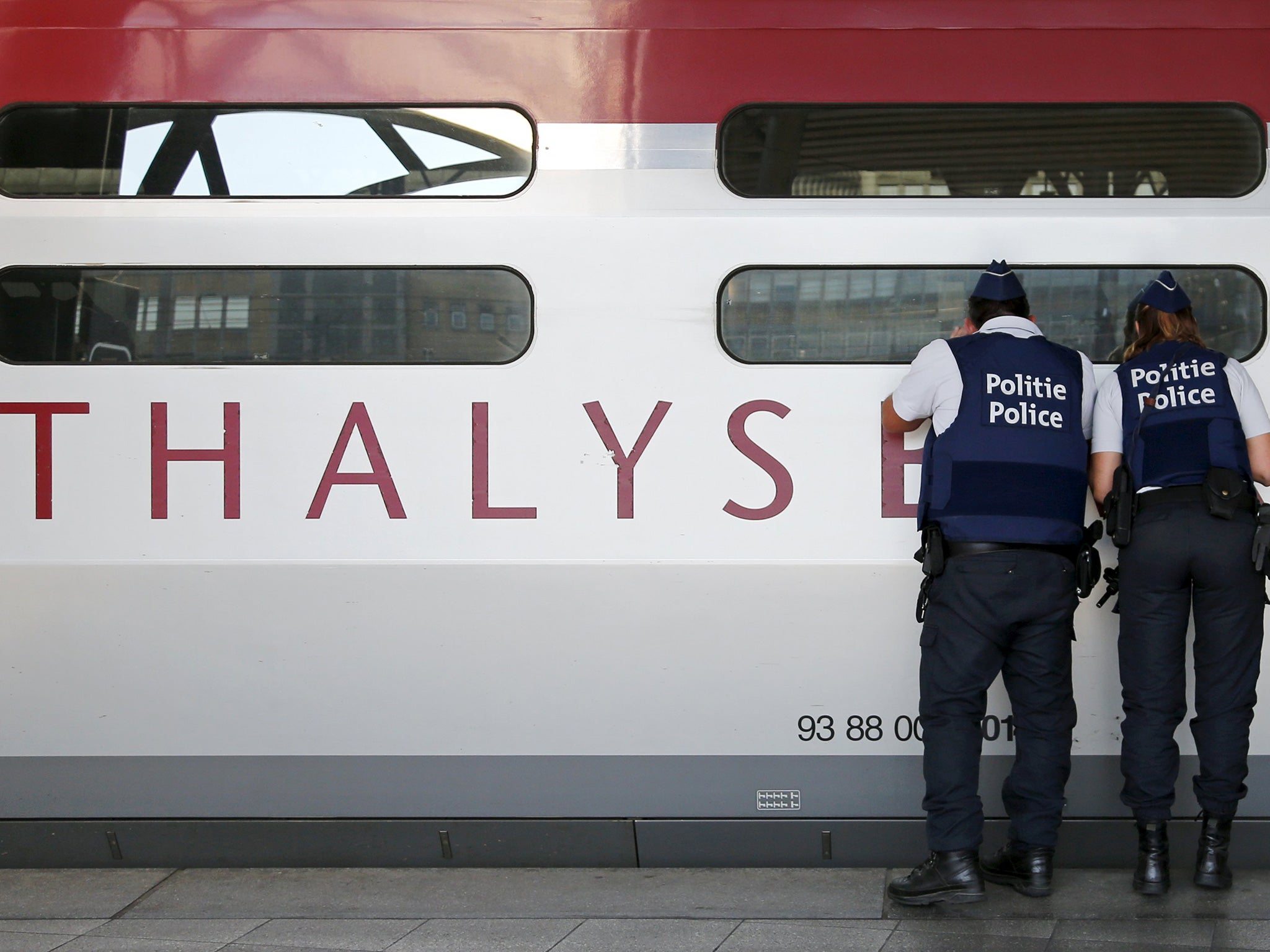 French police at Arras station