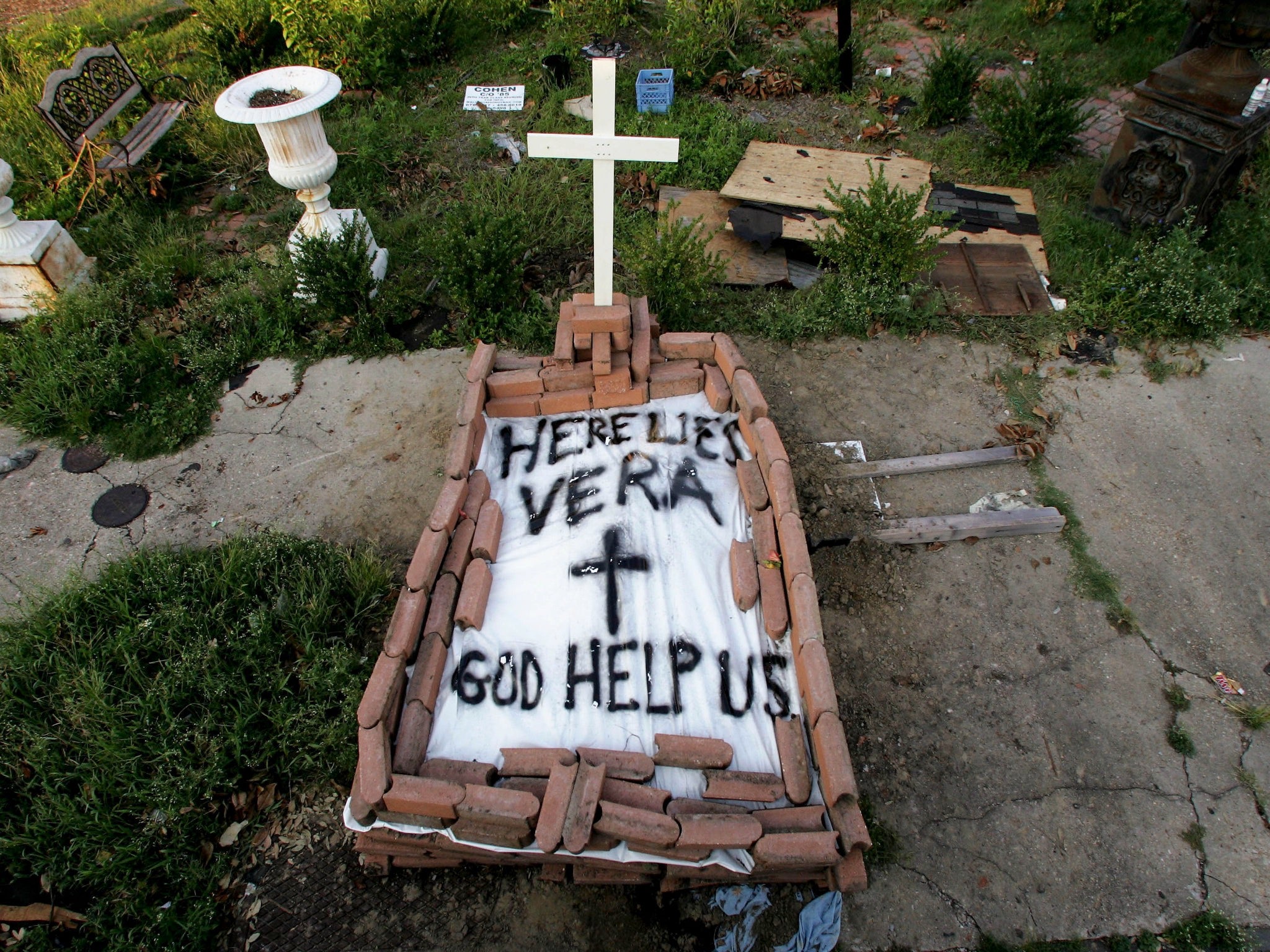 The 2005 makeshift grave for Vera Smith