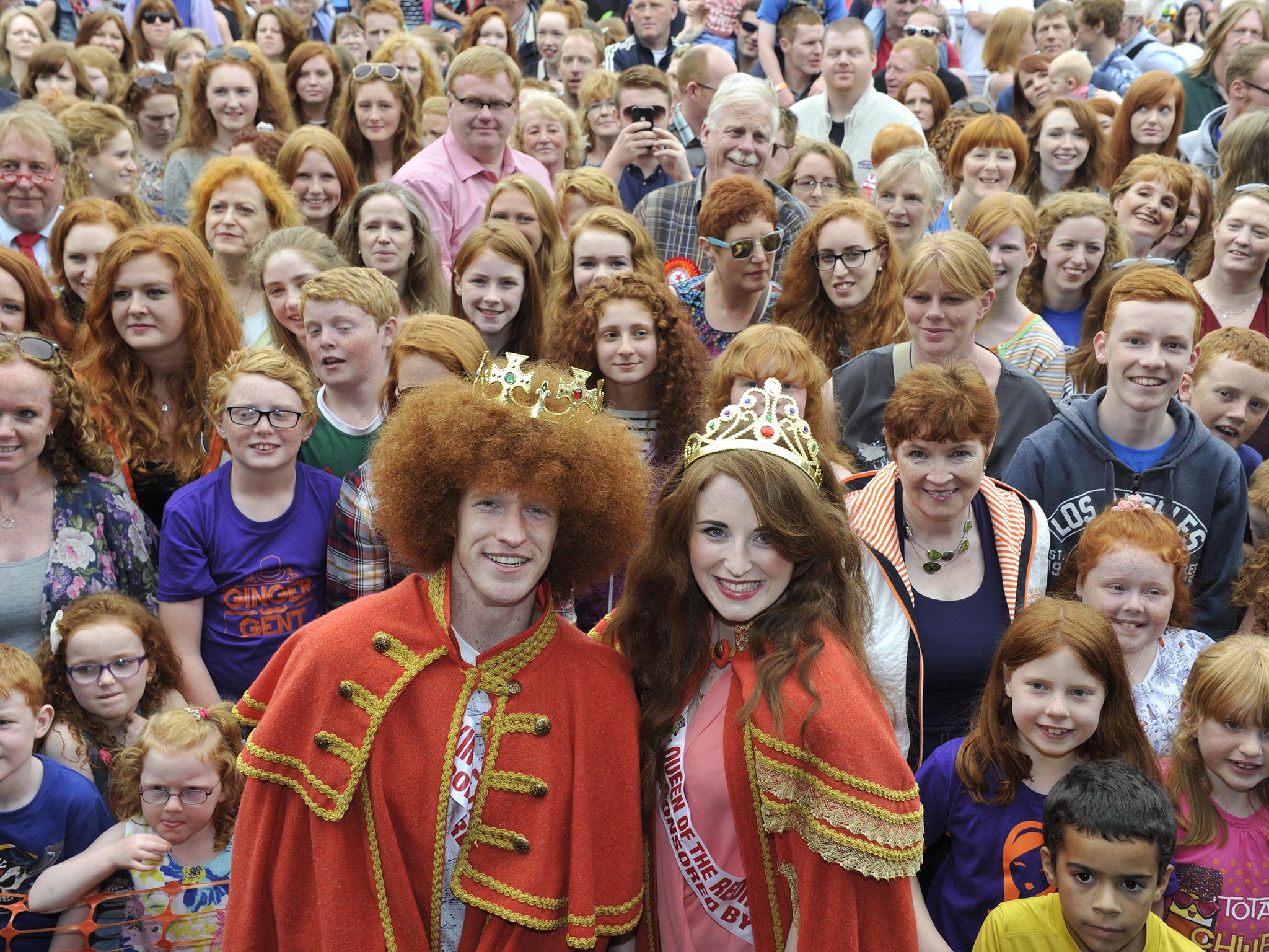 Newly crowned Redhead Queen, Grainne Kenna and Redhead King Alan Reidy (Getty)