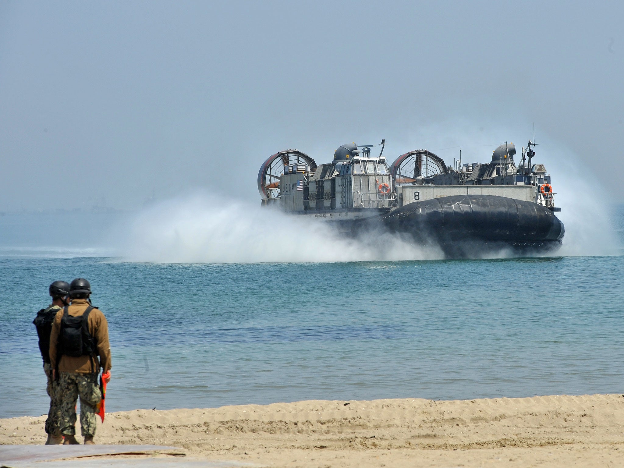 File image of US Navy air cushion landing craft in joint exercises with South Korea (Getty)