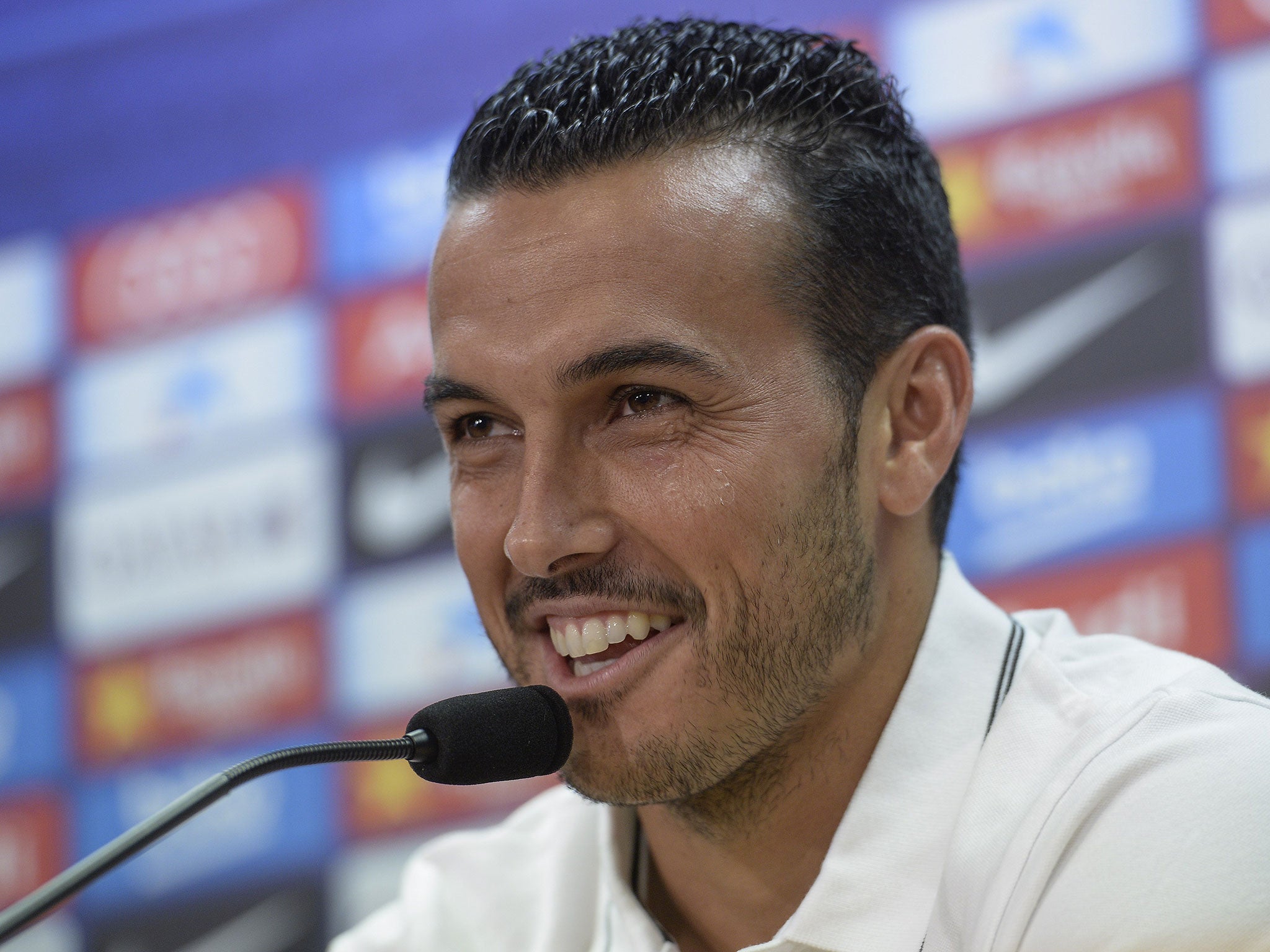 Pedro speaks at his Barcelona press conference today