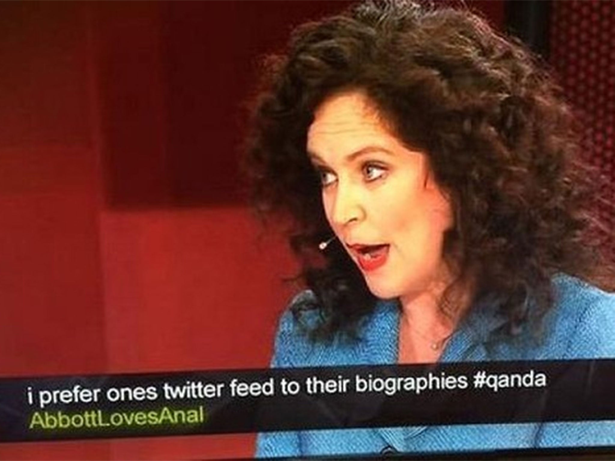 The tweet came up during a debate on social media profiles (ABC)