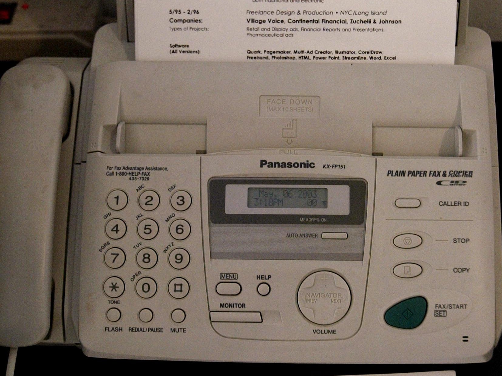 A fax machine