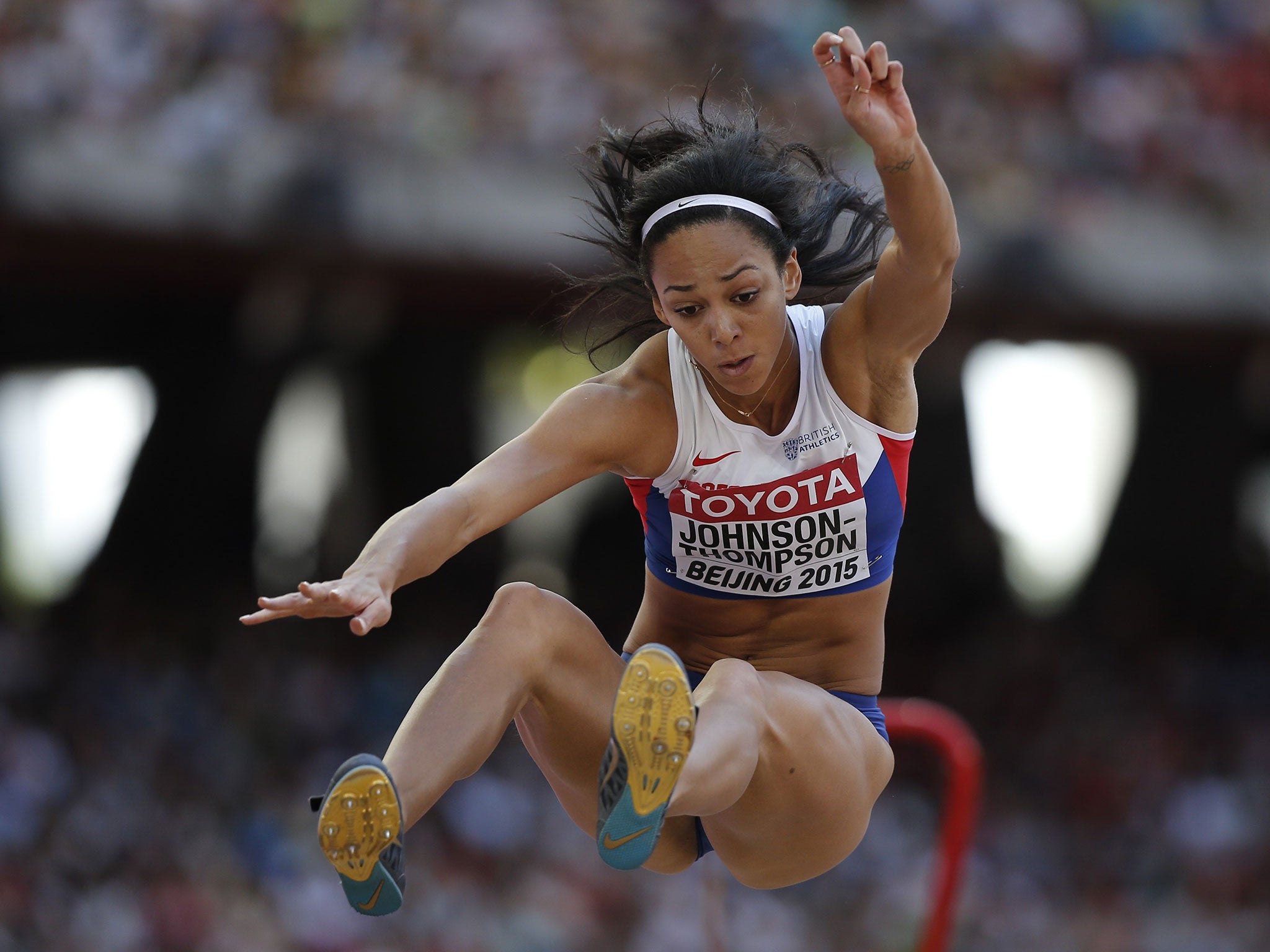 &#13;
Katarina Johnson-Thompson hopes to dethrone Jessica Ennis-Hill (Getty)&#13;