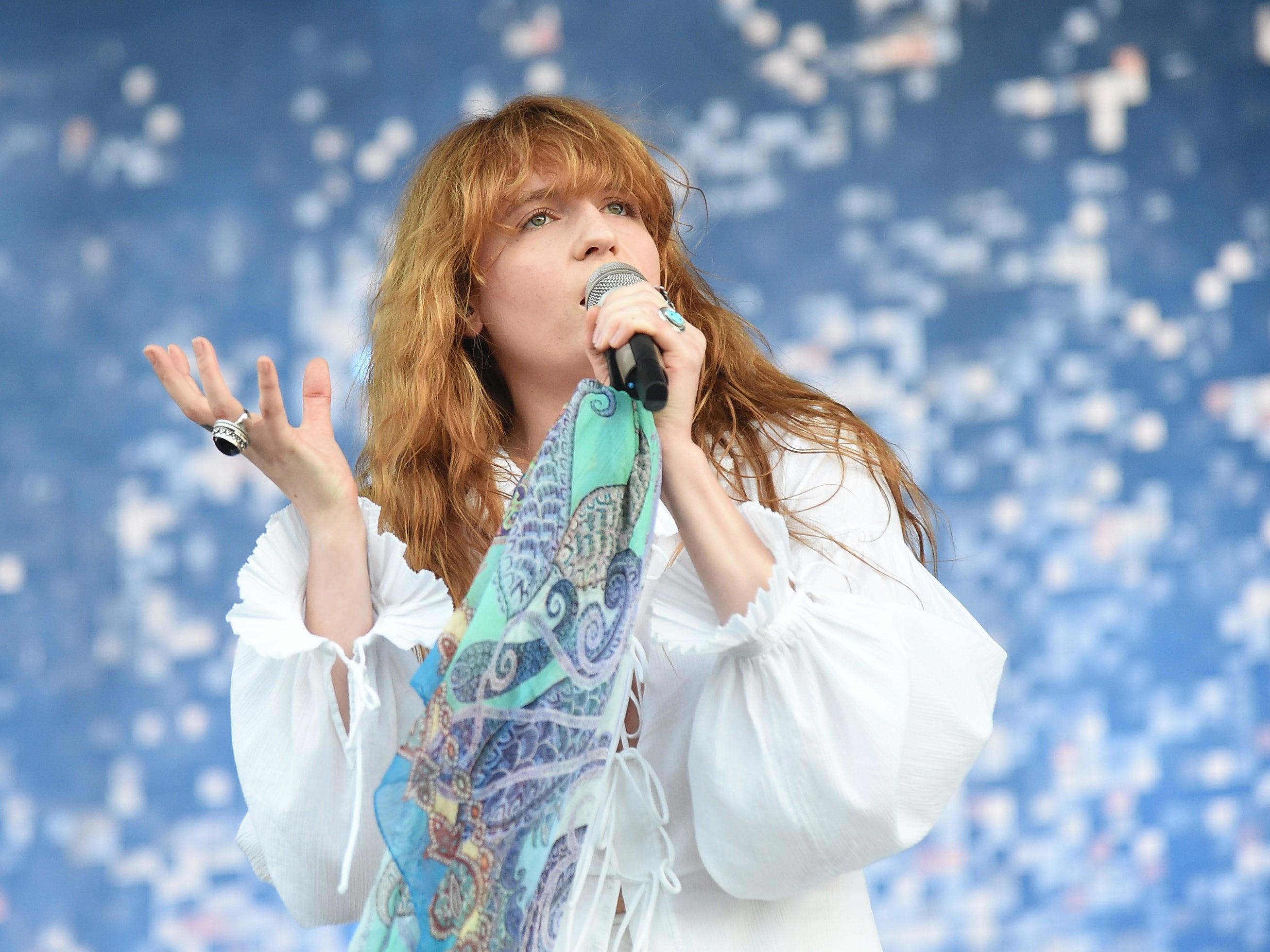 Singer Florence Welch of Florence and the Machine performs onstage at What Stage during Day 4 of the 2015 Bonnaroo Music And Arts Festival in Manchester, Tennessee