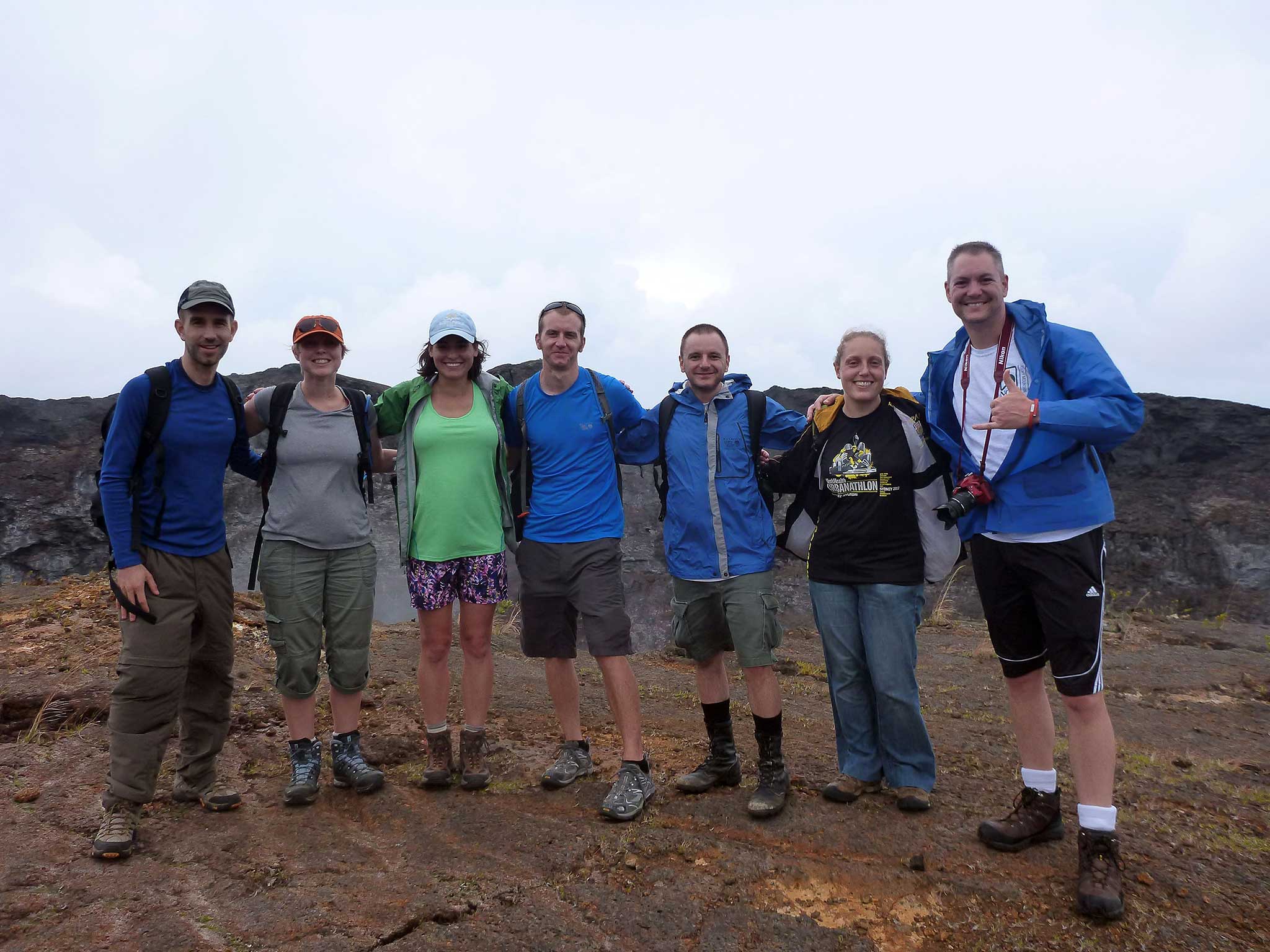 From left to right: Support team member Brian Shiro, and isolation team Sophie Milam, Joceyln Dunn, Zak Wilson, Allen Mirkadyrov, Martha Lenio and Neil Scheibelhut