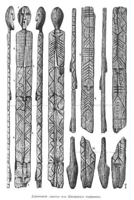 Sketches of the sculpture made in 1914 by Vladimir Tolmachev