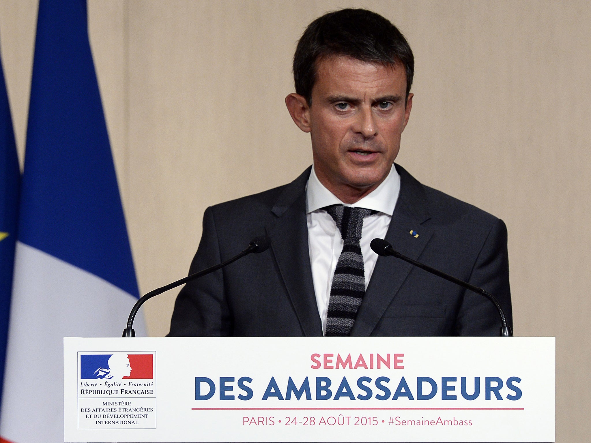 French Prime Minister Manuel Valls, who announced the camp (AFP)