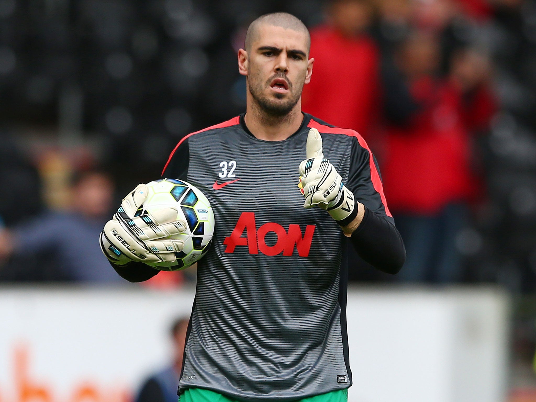 Manchester United goalkeeper Victor Valdes